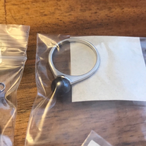 NWT Peacock Pearl Ring/Pendant/Earring Set (3 Available) - Picture 5 of 7